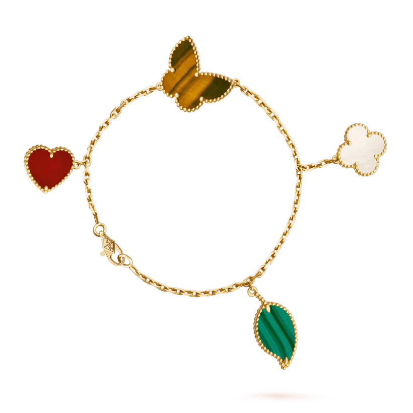 Aura LUCKY SPRING 5 MOTIF GOLD BRACELET