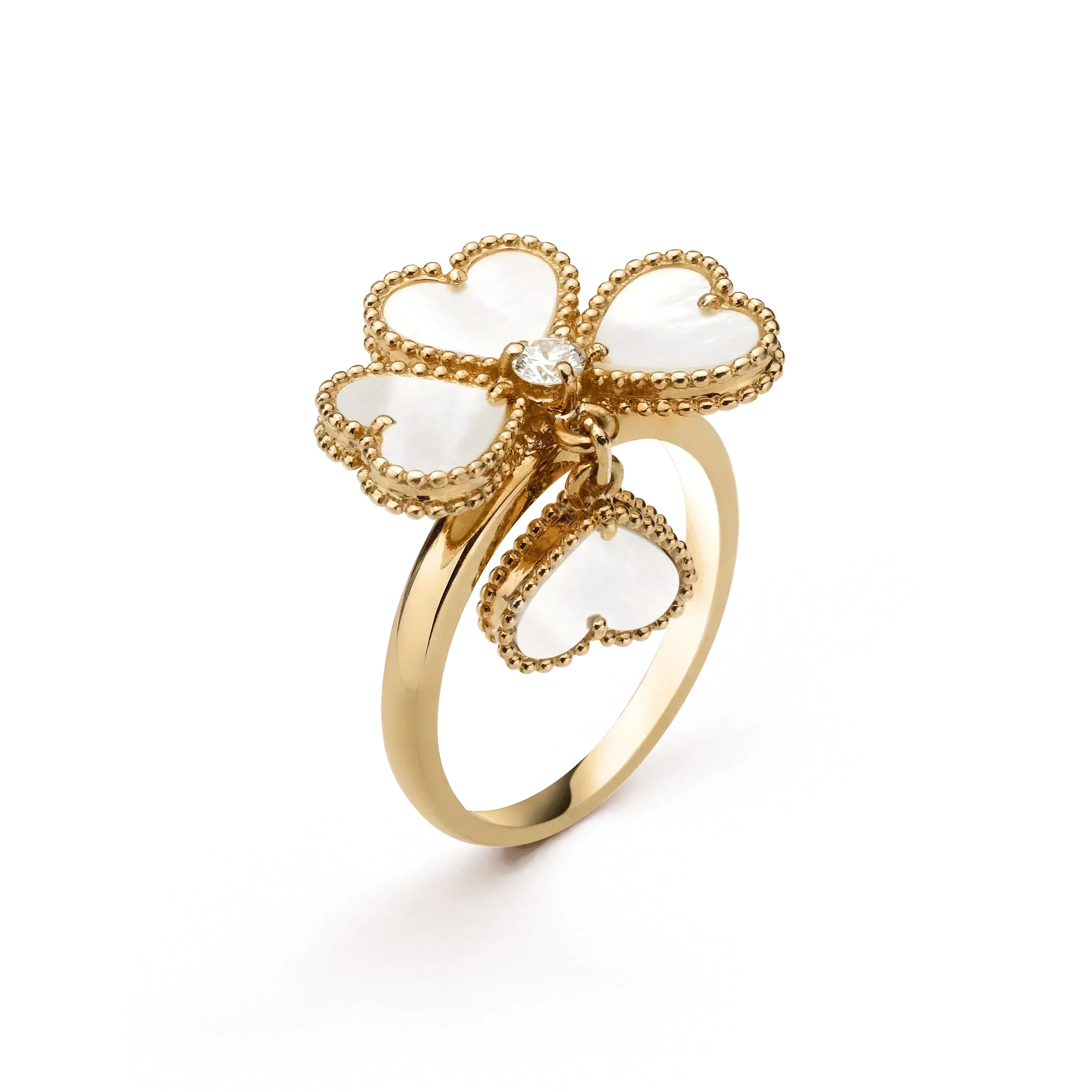 Aura SWEET CLOVER WHITE MOP RING
