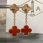 Aura CLOVER 2 MOTIV LASER CARNELIAN OHRRINGE