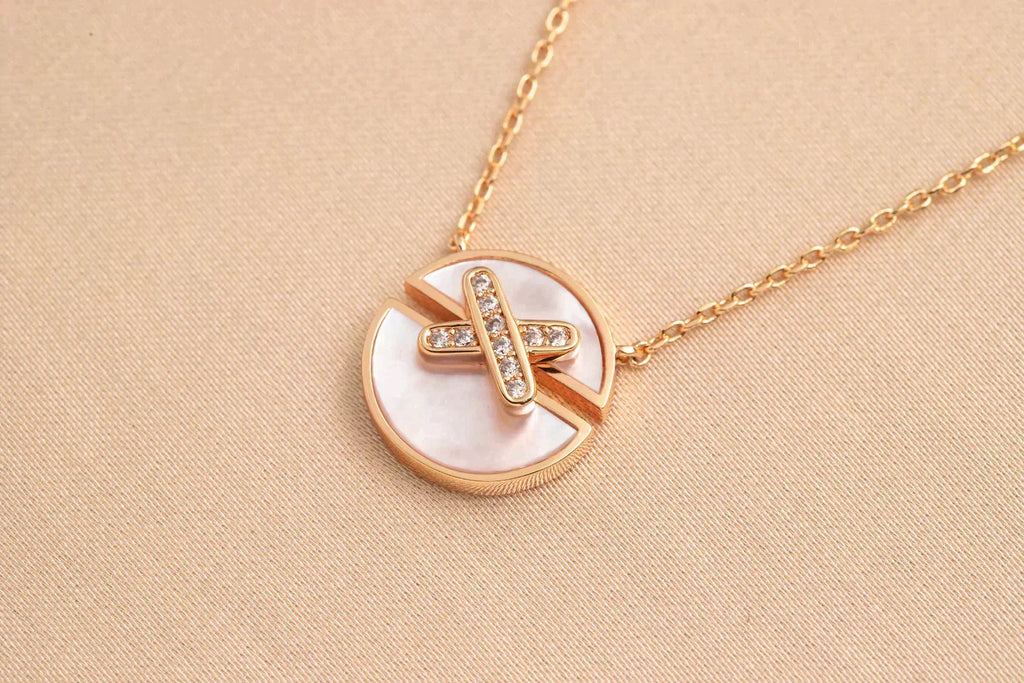 Aura JEUX DE ROSE GOLD DIAMANT HALSKETTE