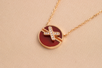 Aura JEUX DE PINK GOLD DIAMOND NECKLACE