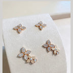 Aura STAR BLOSSOM OHRSTECKER ROSÉGOLD DIAMANTEN