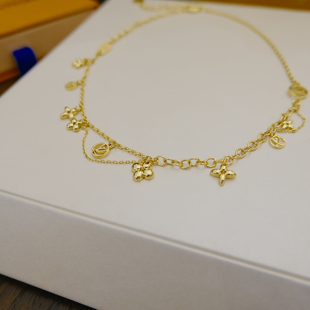 Aura BLOOMING SUPPLE NECKLACE BRASS