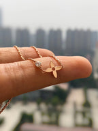 Aura BLOSSOM PENDANT PINK GOLD AND DIAMOND