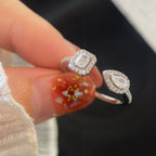[Aura ] MY TWIN TOI & MOI SILVER DIAMOND RING