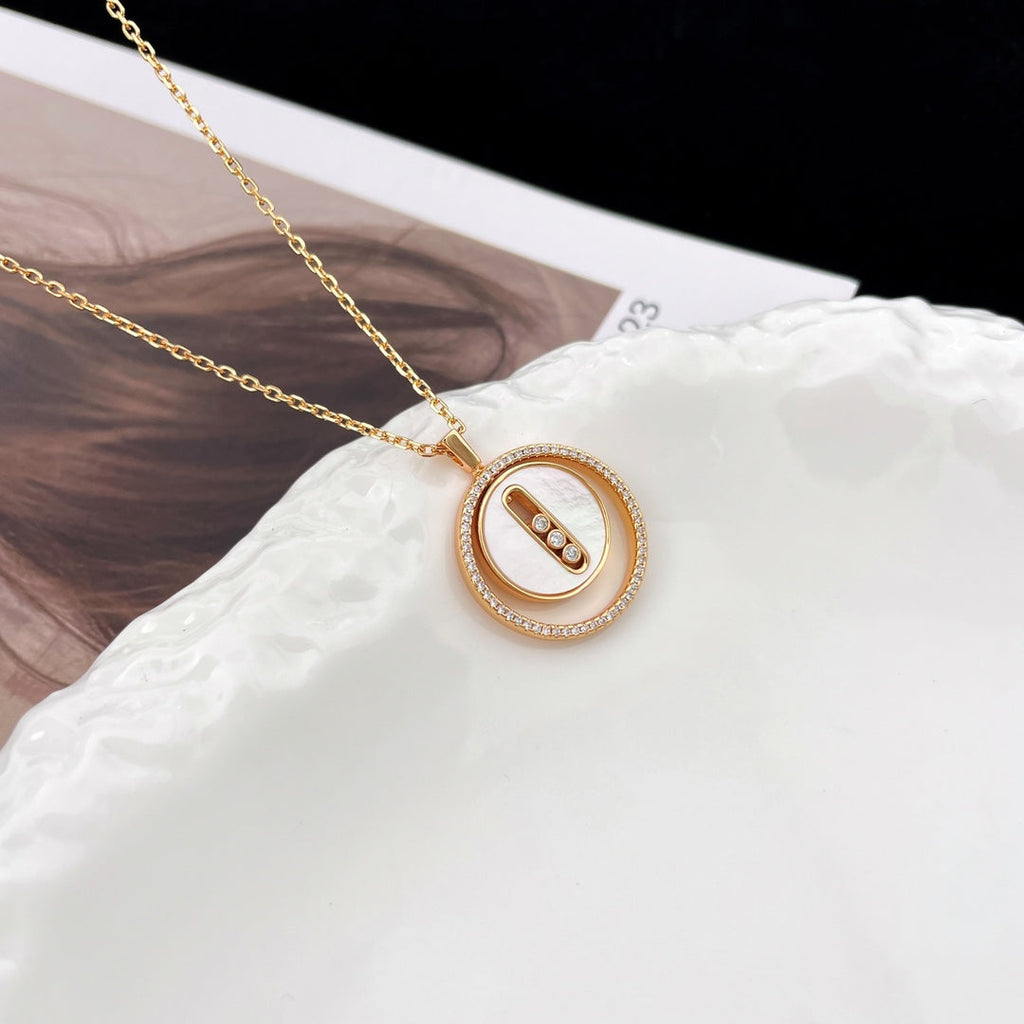 [Aura ] COLLIER NACRE BLANCHE DIAMOND