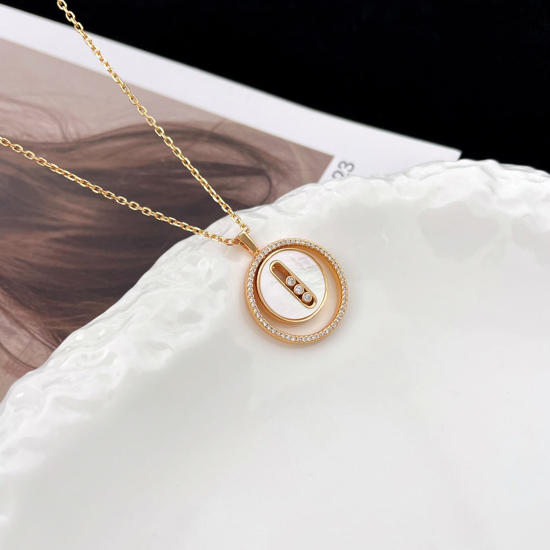 [Aura ] COLLIER NACRE BLANCHE DIAMOND