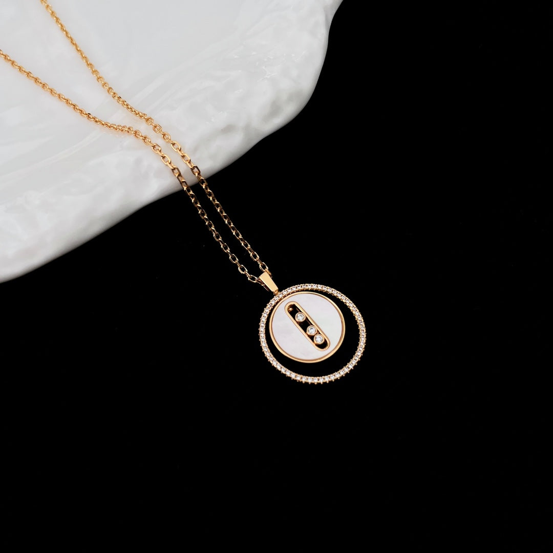 [Aura ] COLLIER NACRE BLANCHE DIAMOND