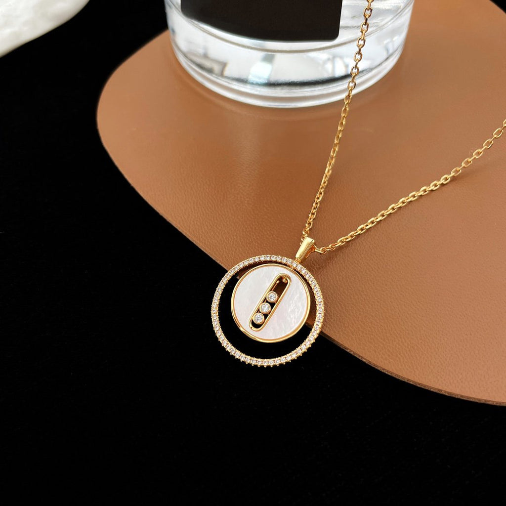 [Aura ] COLLIER NACRE BLANCHE DIAMOND