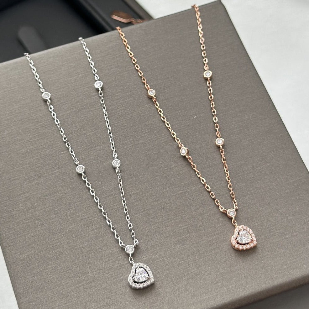 [Aura ] JOY HEART DIAMOND NECKLACE