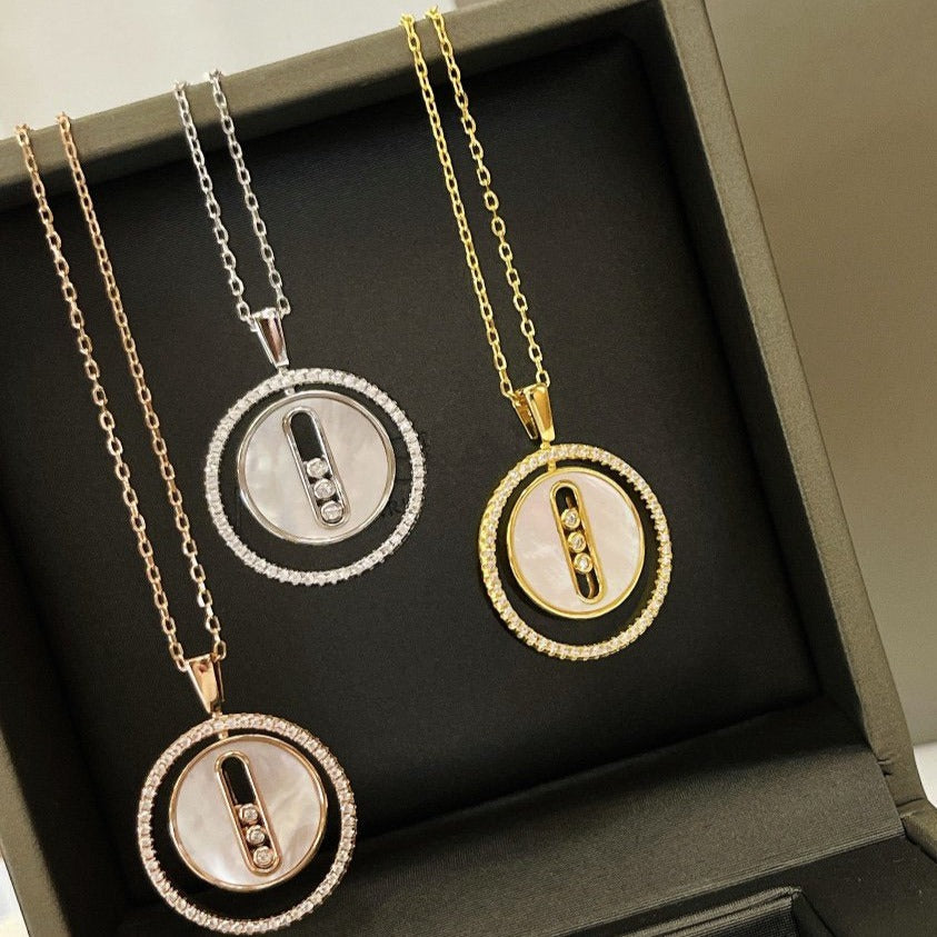 [Aura ] COLLIER NACRE BLANCHE DIAMOND