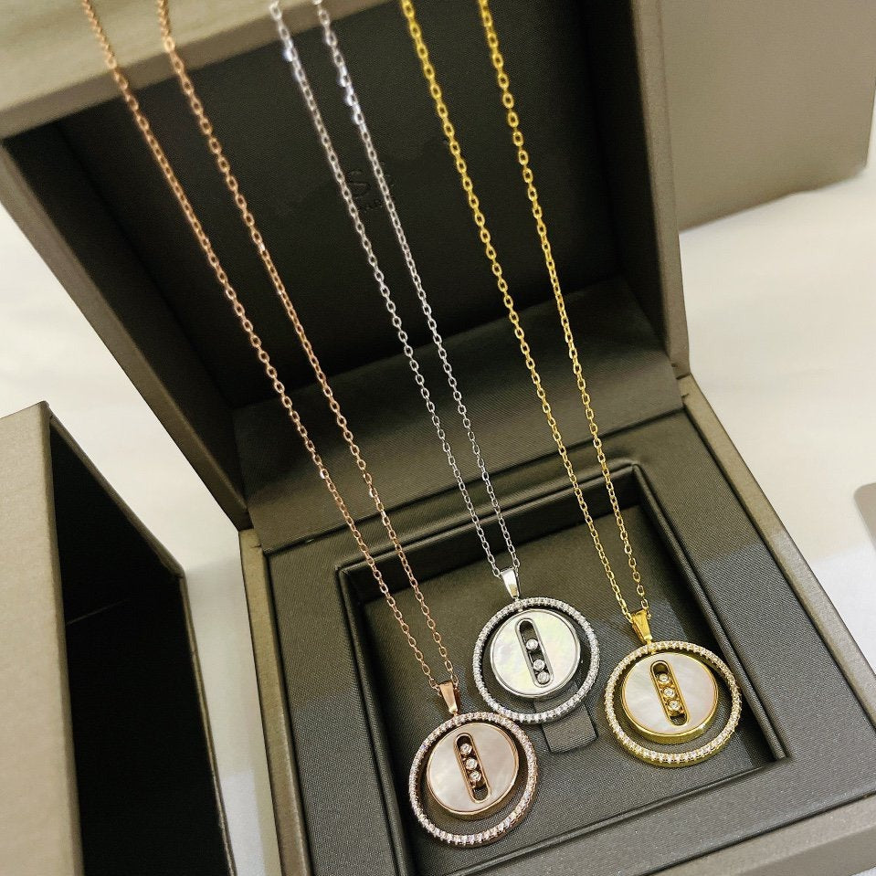 [Aura ] COLLIER NACRE BLANCHE DIAMOND