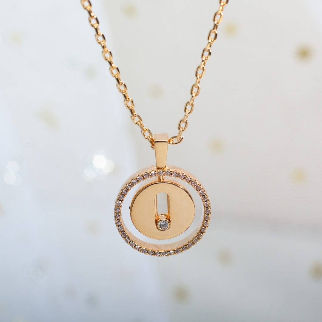 [Aura ]  MOVE PM NECKLACE PINK GOLD DIAMOND