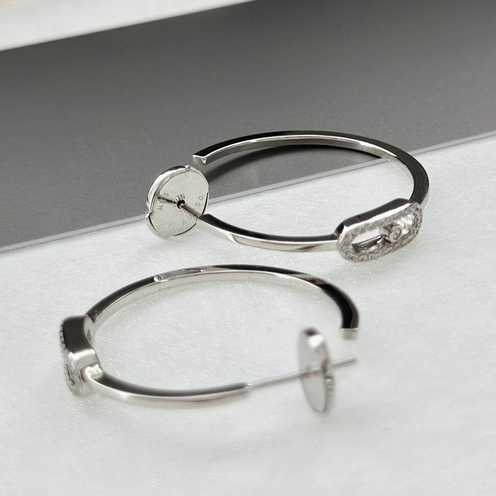 [Aura ] CREOLES MOVE UNO PM DIAMOND EARRINGS