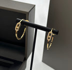[Aura ] CREOLES MOVE UNO PM DIAMOND EARRINGS