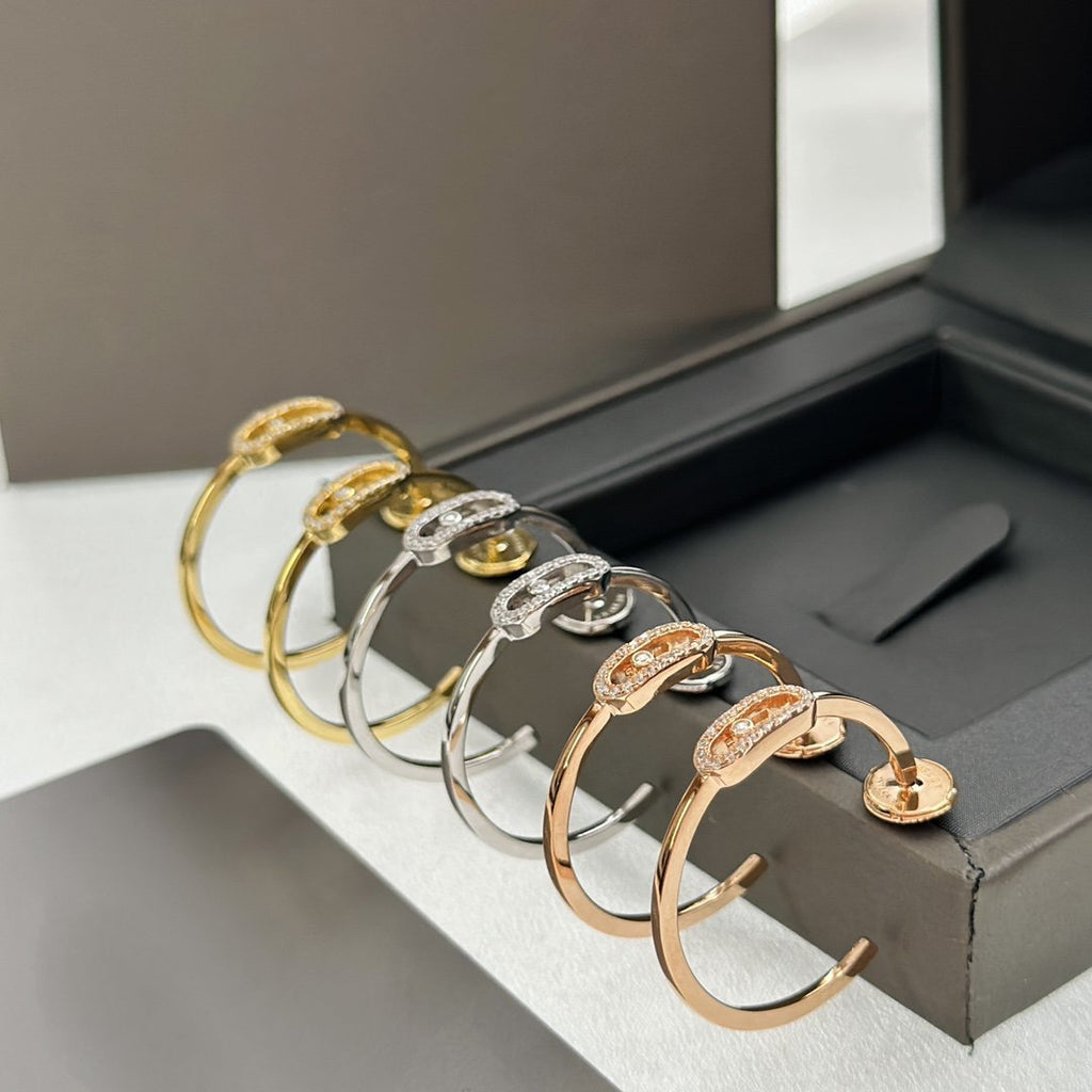 [Aura ] CREOLES MOVE UNO PM DIAMOND EARRINGS