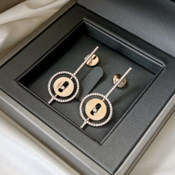 [Aura ]  MOVE ARROW OHRSTECKER AUS ROSÉGOLD MIT DIAMANTEN