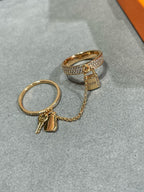Aura HM KELLY CLOCHETTE DOUBLE RING IN  WITH DIAMONDS