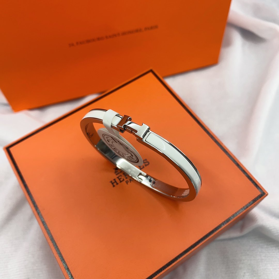 Aura CLASSIC HM CLIC WEISS 8MM EMAILLE ARMBAND