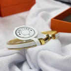 Aura CLASSIC HM CLIC WHITE 8MM ENAMEL BRACELET