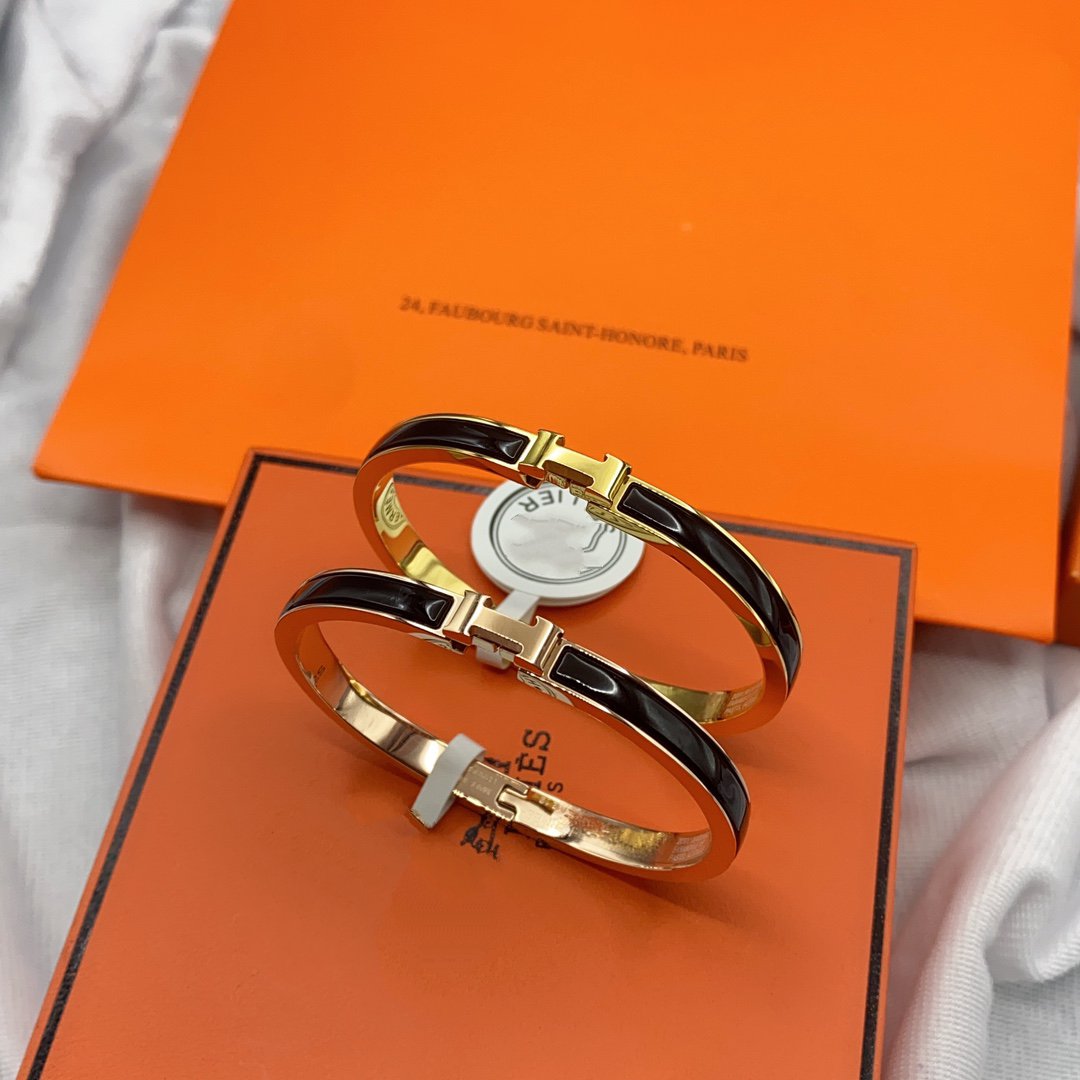 Aura CLASSIC HM CLIC SCHWARZ 8MM EMAILLE ARMBAND