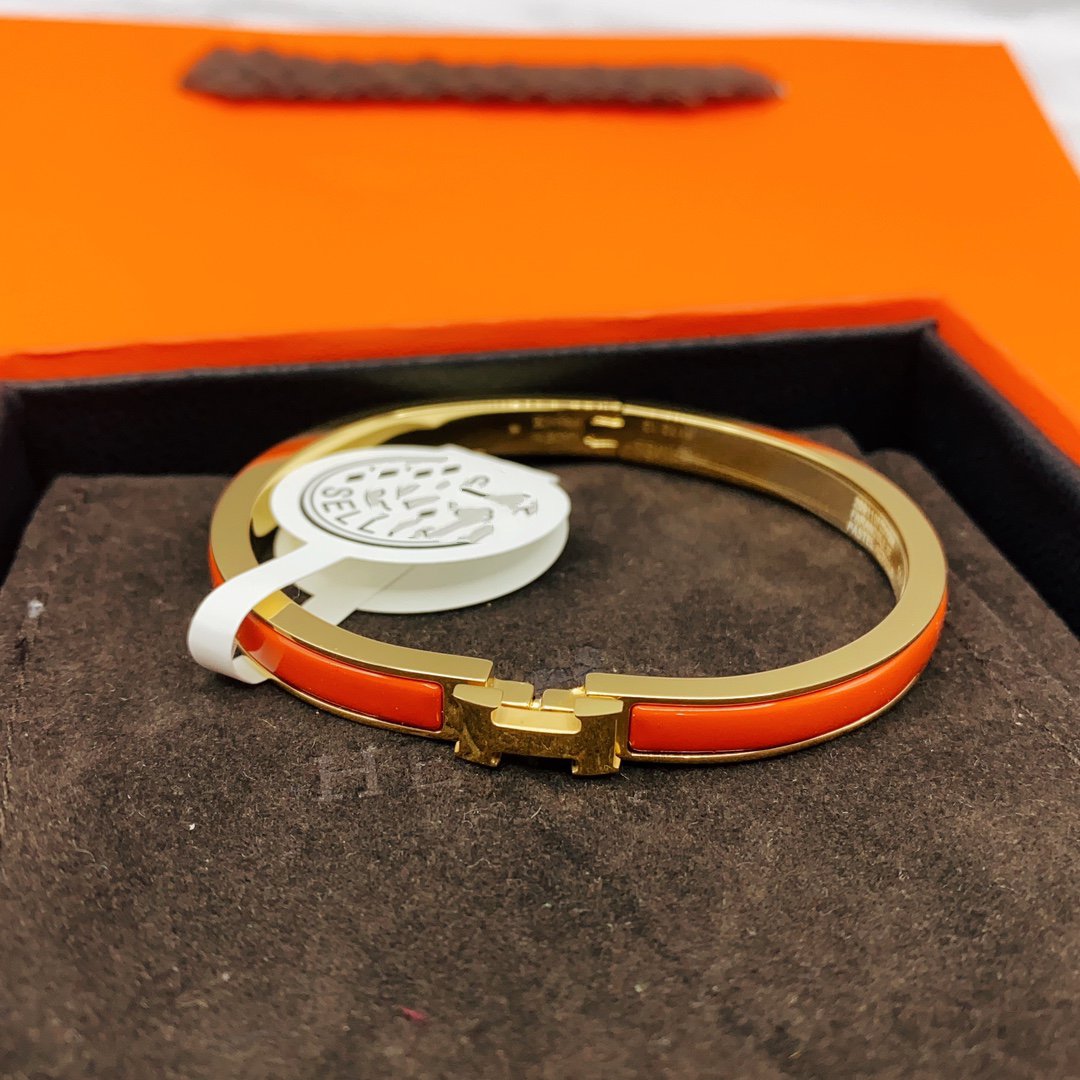 Aura CLASSIC HM CLIC ROTES 8MM EMAILLE ARMBAND
