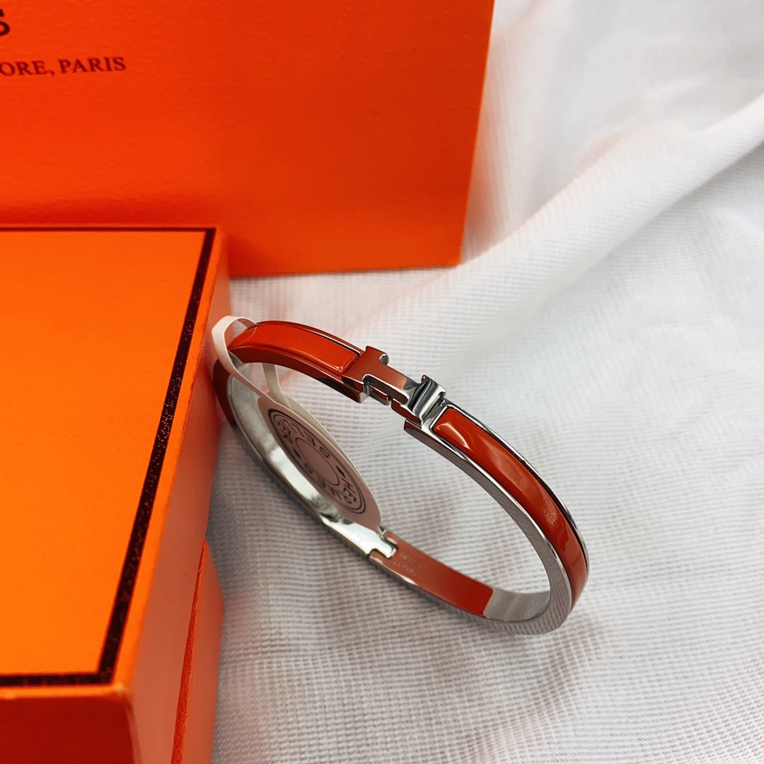 Aura CLASSIC HM CLIC ROTES 8MM EMAILLE ARMBAND