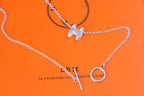 Aura HM NECKLACE H LETTER OVAL SERIES