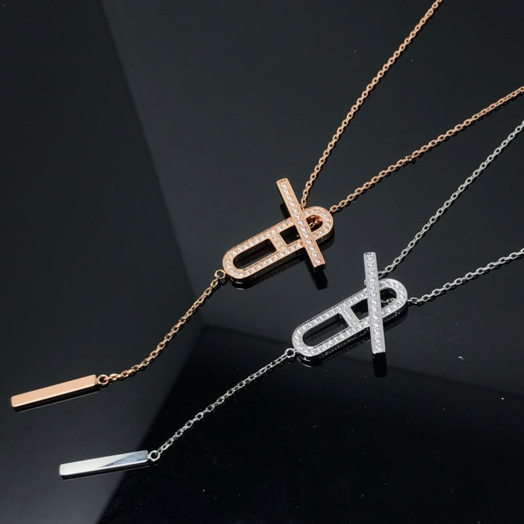 Aura HM HALSKETTE PLATIN ROSEGOLD DIAMANT