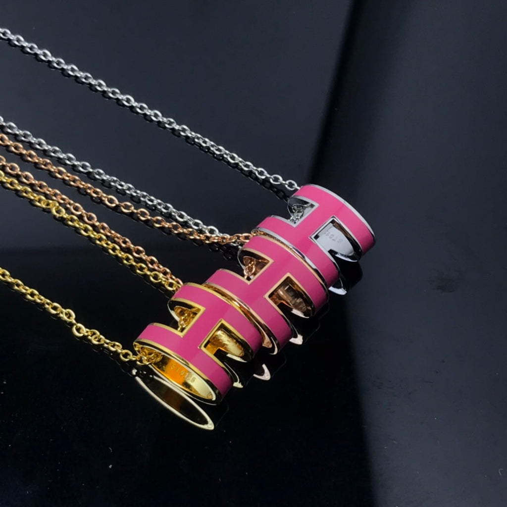 Aura H NECKLACE PINK