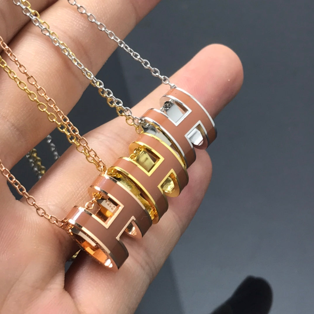 Aura H NECKLACE BROWN
