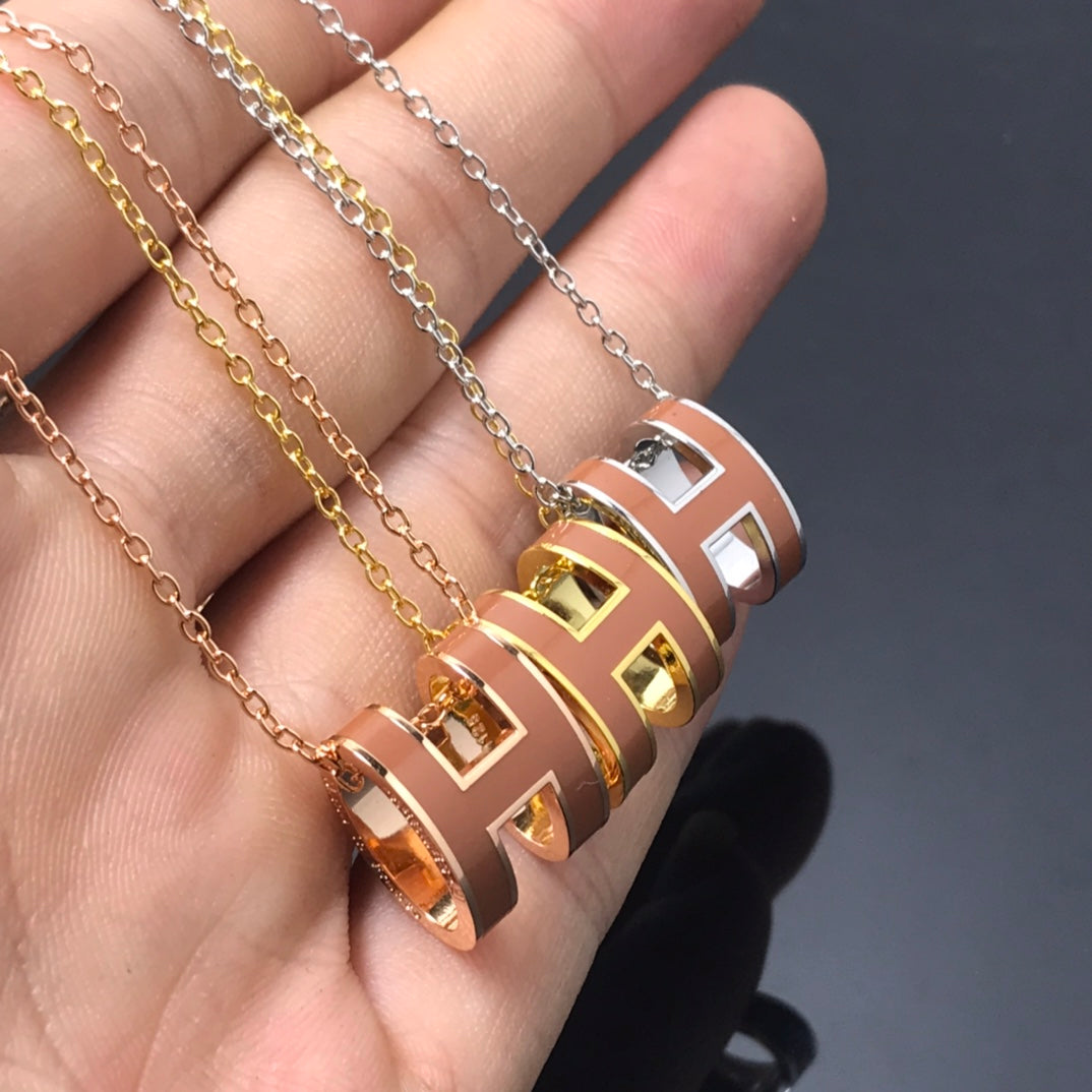 Aura H NECKLACE BROWN