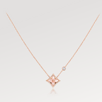 Aura STAR PINK MOP 1 DIAMANT ROSÉGOLD HALSKETTE