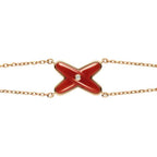 Aura JEUX BRACELET CARNELIAN PINK GOLD 1 DIAMOND