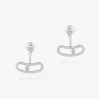 [Aura ] MOVE UNO SILVER DIAMOND EARRINGS