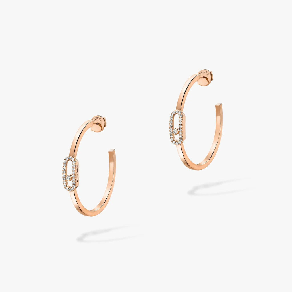 [Aura ] CREOLES MOVE UNO PM DIAMOND EARRINGS