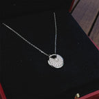 Aura AMULETTE SILVER FULL DIAMOND NECKLACE