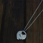 Aura AMULETTE SILVER FULL DIAMOND NECKLACE