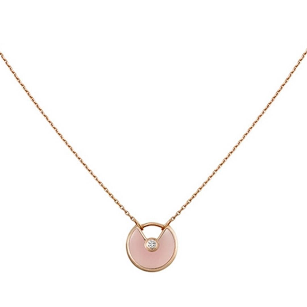 Aura AMULETTE ROSÉGOLD ROSÉ MOP-HALSKETTE