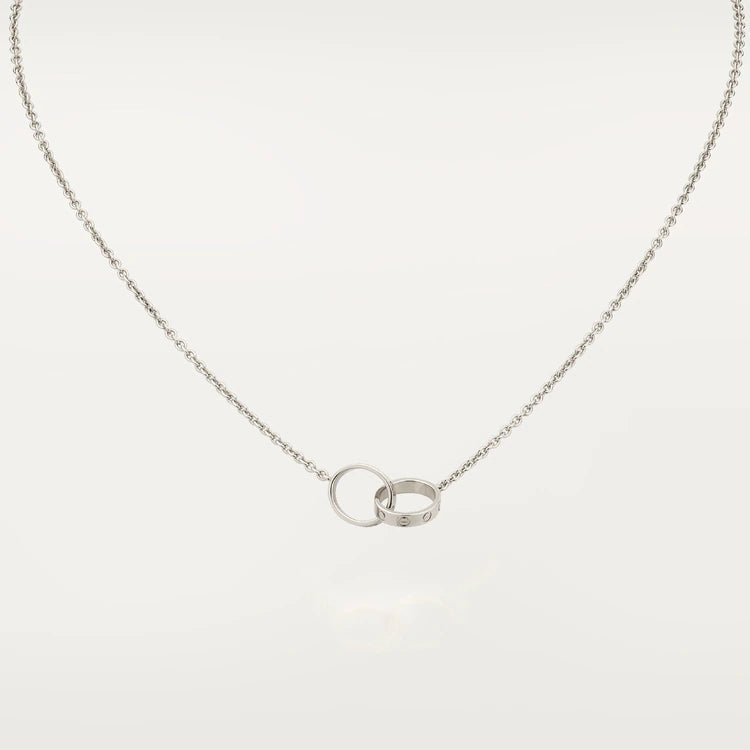 Aura LOVE NECKLACE PINK GOLD AND SILVER