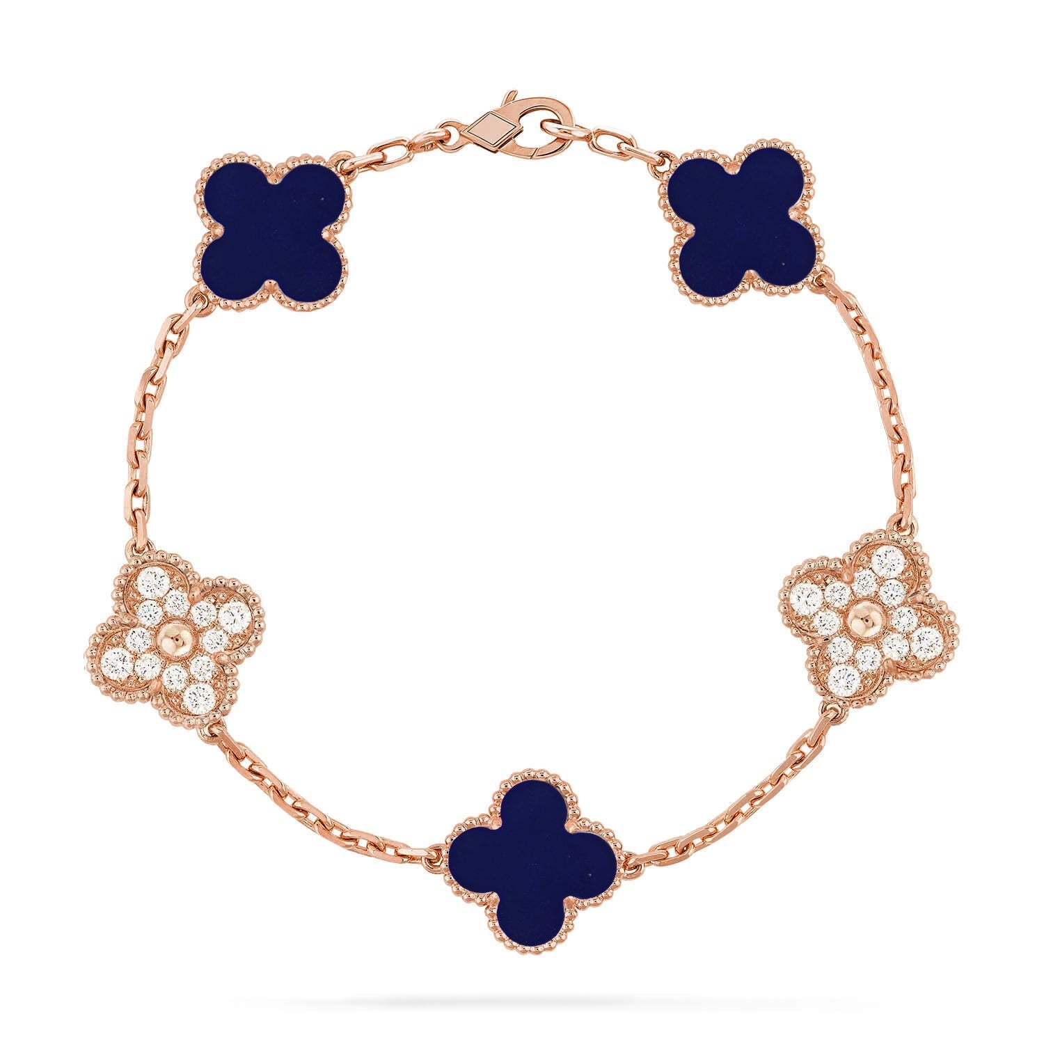 [Aura ]New CLOVER 5 MOTIF LAPIS LAZULI BRACELET COLLECTION