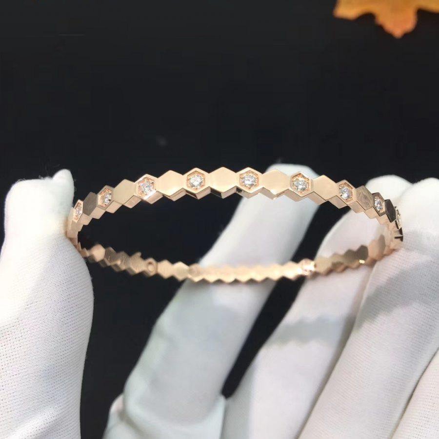 Aura BEE LOVE PINK GOLD DIAMOND BRACELET