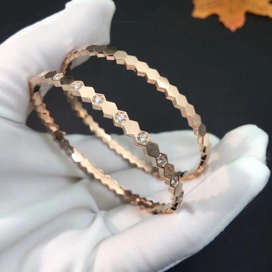 Aura BEE LOVE PINK GOLD DIAMOND BRACELET