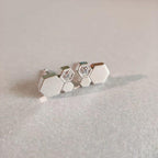 Aura BEE LOVE SILVER DIAMOND EARRINGS