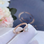 Aura BEE LOVE RING PINK GOLD 1 DIAMOND