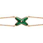 Aura JEUX BRACELET MALACHITE PINK GOLD 1 DIAMOND