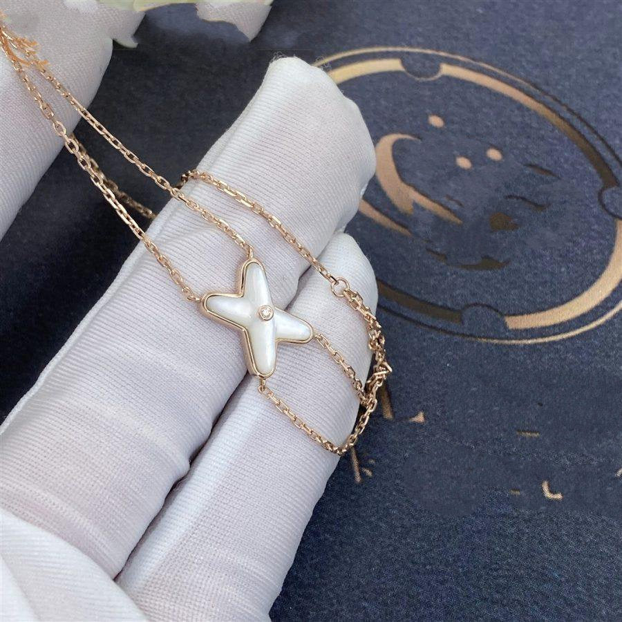Aura JEUX BRACELET WHITE MOP PINK GOLD 1 DIAMOND
