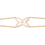 Aura JEUX ARMBAND WEISS PERLMUTT ROSEGOLD 1 DIAMANT