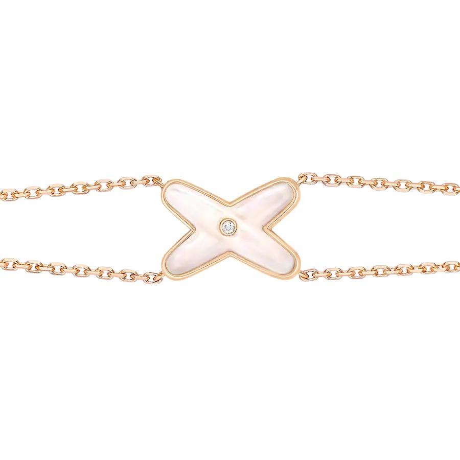 Aura JEUX BRACELET WHITE MOP PINK GOLD 1 DIAMOND