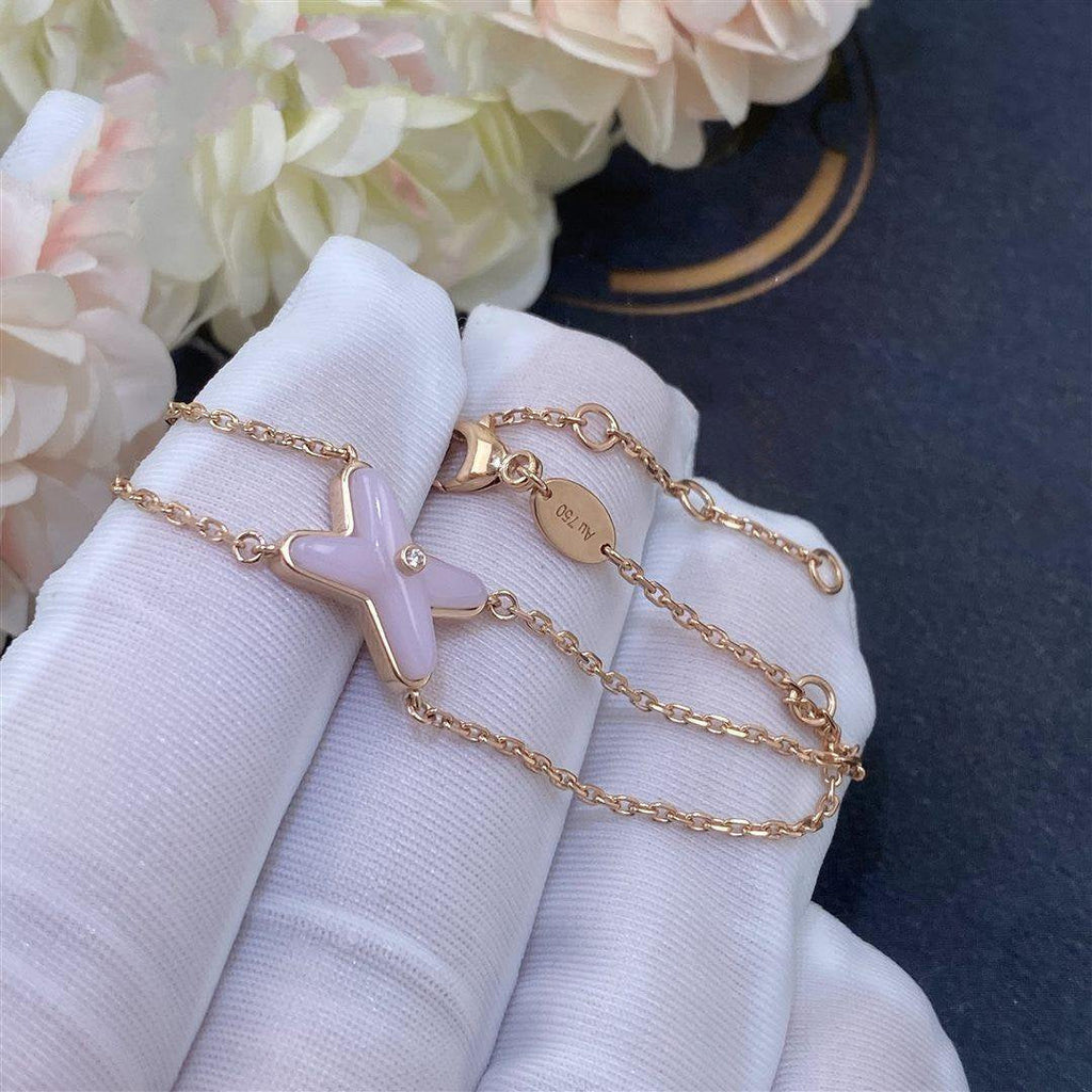 Aura JEWELS ARMBAND ROSA PERLMUTT ROSÉGOLD 1 DIAMANT
